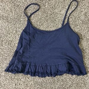Navy Blue Women's Spaghetti Strap Top